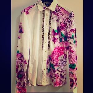 Just Cavalli Floral Button-Down Shirt
